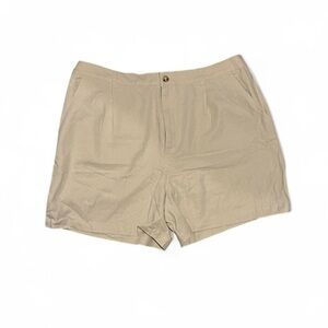 NWT Time and Tru Beige/Tan Women's Pleated Front Shorts